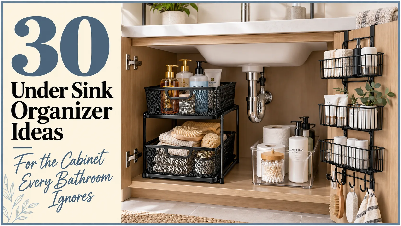 30 Under Sink Organizer Ideas for the Cabinet Every Bathroom Ignores