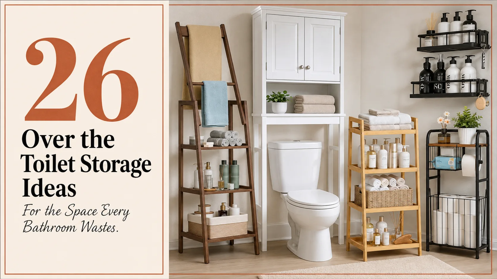 26 Over the Toilet Storage Ideas for the Space Every Bathroom Wastes