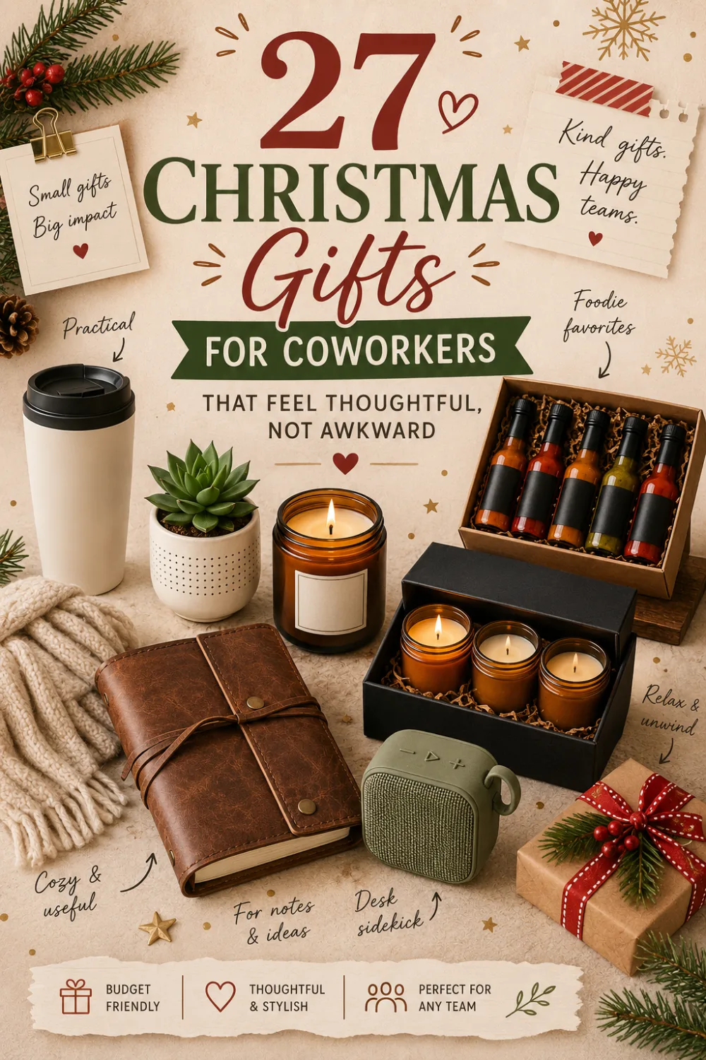 27 Christmas Gifts for Coworkers That Feel Thoughtful, Not Awkward, pin this list