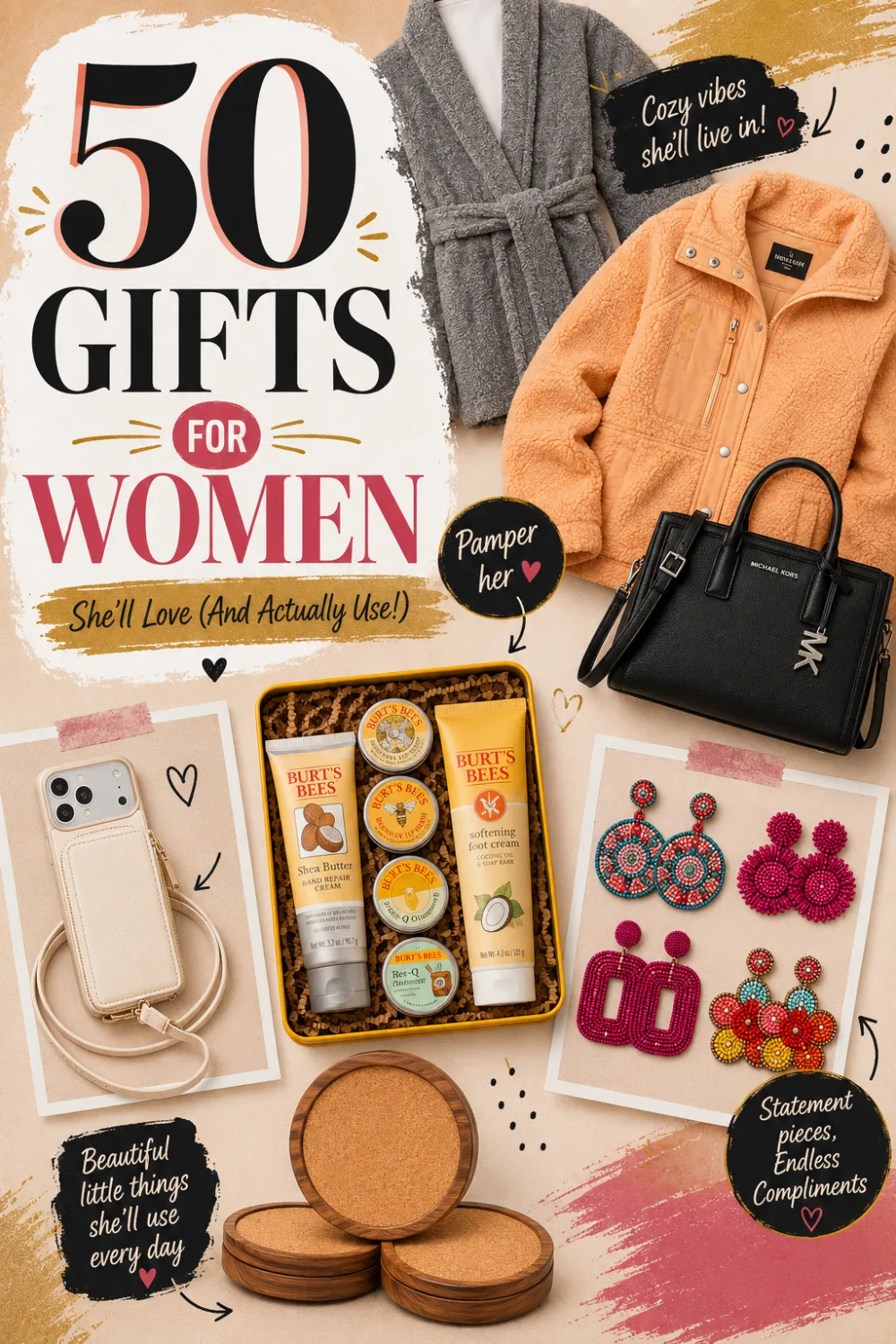 50 Best Gifts for Women, Sorted by Budget, pin this list