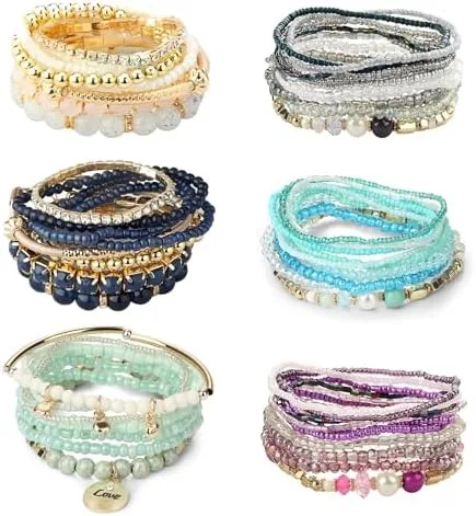 Beaded Bracelet Stack Set