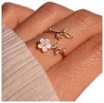 Birthstone Flower Ring