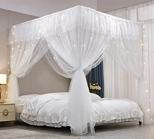 Net Off One Corner of the Bed for a Dreamier Feel