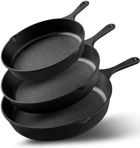 Cast Iron Skillet Set, 3-Piece