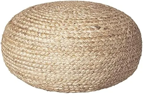 Round Jute Pouf Ottoman