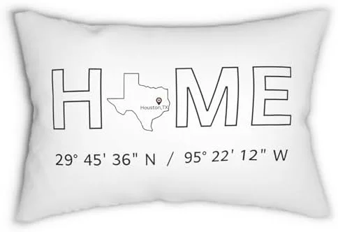 Custom Coordinates Home Pillow