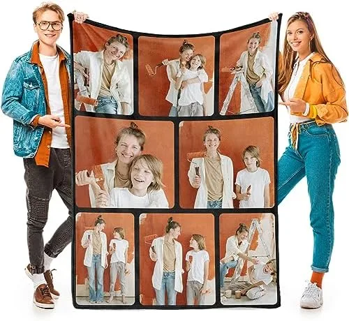 Custom Family Photo Collage Blanket