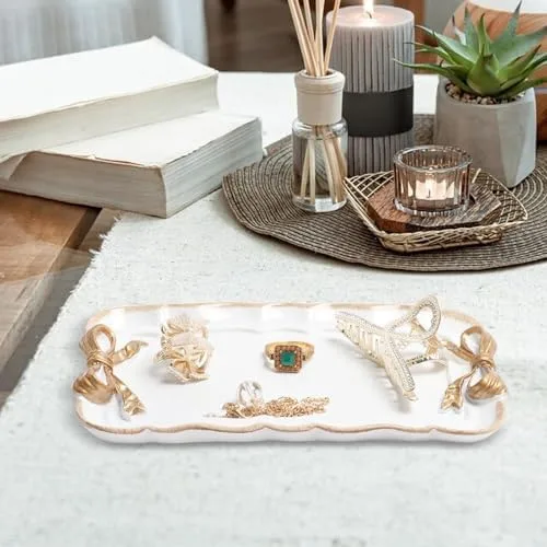 Scalloped Ceramic Jewelry Tray