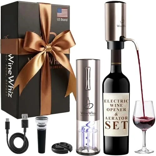 Electric Wine Opener and Aerator Set