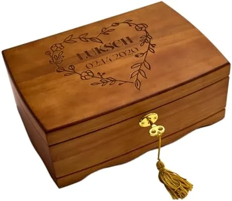 Engraved Wood Keepsake Box