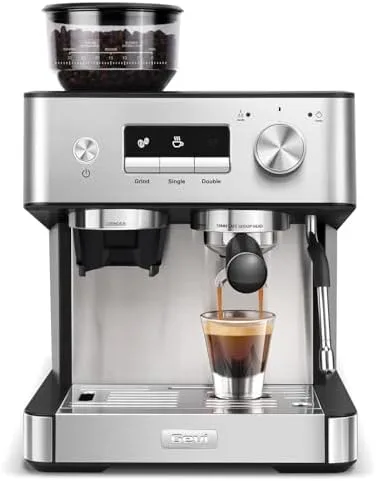 Espresso Machine with Built-In Grinder