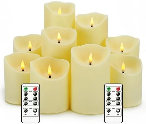 Flameless LED Pillar Candle Set