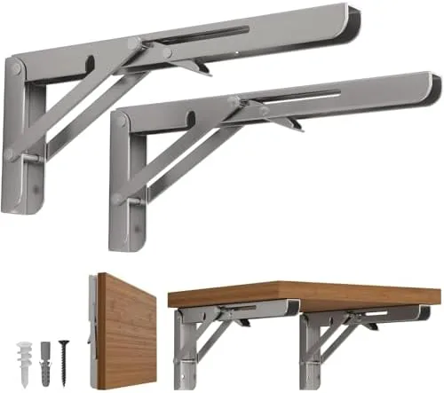 Add a Fold-Down Shelf for Prep in a Walk-In Barely Big Enough to Stand In