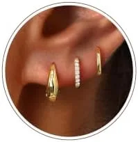 Hoop Earring Set, 3 Sizes