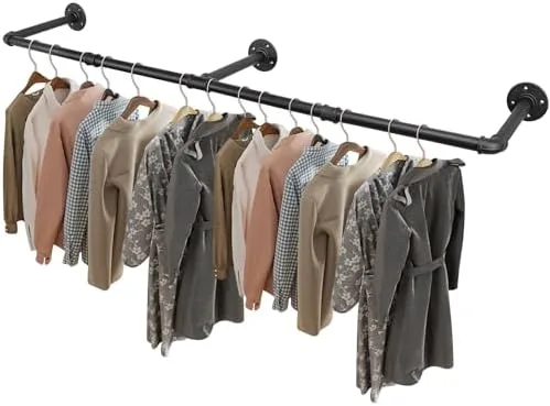 Skip the Cabinet and Hang Clothes on Pipe Fittings Instead