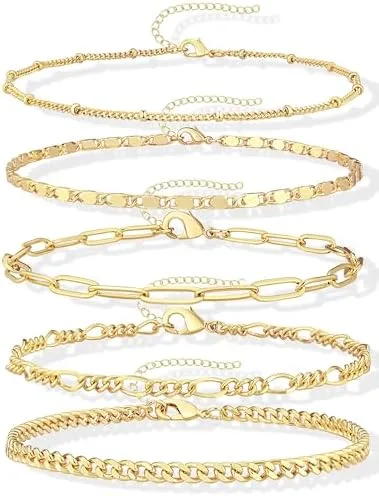 Layered Chain Bracelet Set