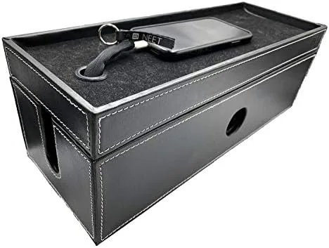 Corral Charging Cables in a Leather Box Instead of a Tangle