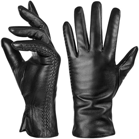 Cashmere-Lined Leather Gloves
