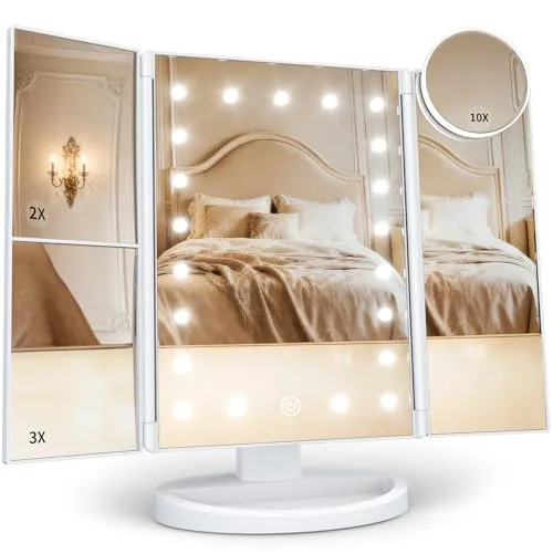 LED Trifold Makeup Mirror