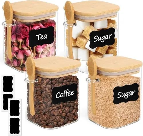 Keep Bulk Goods in Matching Canisters So an Open Shelf Reads as Styled, Not Stuffed