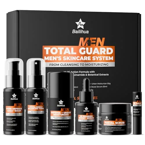 Men's Skincare Gift Set, 6-Piece System