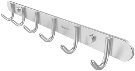 Hang Extra Hooks Off a Metal Rack's Side Instead of Adding a Second Hook Strip