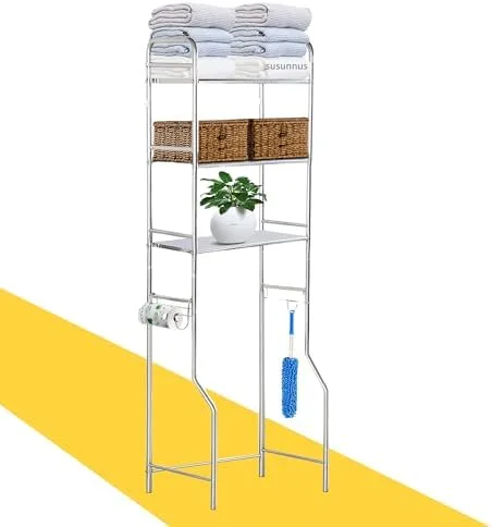 Let a Rolling Metal Cart Move to Wherever the Bathroom Needs It