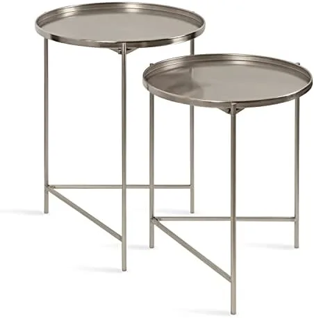 Nesting Metal Side Tables, Set of 2