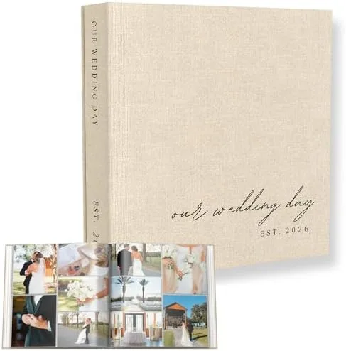 Our Wedding Day Linen Photo Album