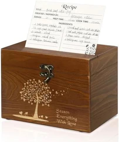 Personalized Recipe Card Box