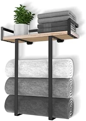 Roll Towels Onto an Open Lower Shelf Instead of Stacking Them Flat