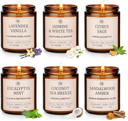 6-Scent Soy Candle Gift Set