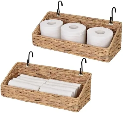 Hang a Basket From the Wall Instead of Setting It on the Floor
