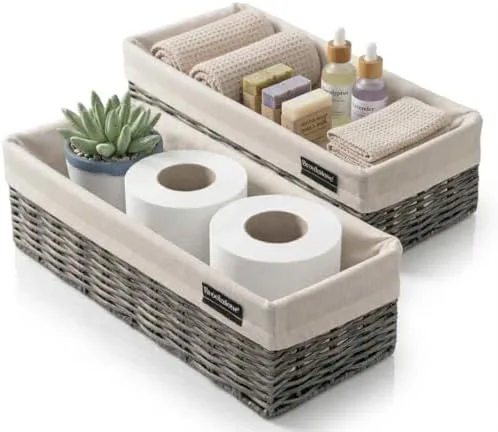 Store Rolls Loose in a Woven Basket Instead of a Plastic Bin