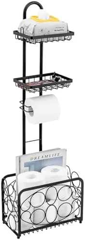 Combine a Shelf, a Holder, and a Backstock Basket in One Wire Stand