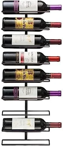 Wall-Mounted Metal Wine Rack (7-Bottle)