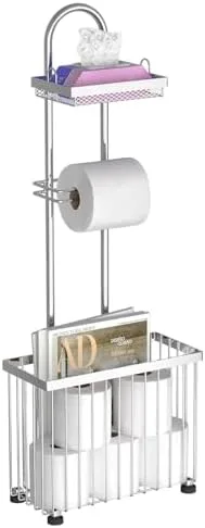 Combine a Wire Rack With a Built-In Paper Holder Instead of Buying Both Separately