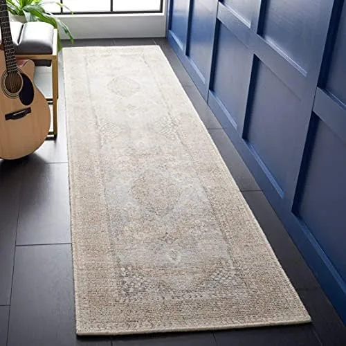 Vintage-Style Wool Area Rug Runner