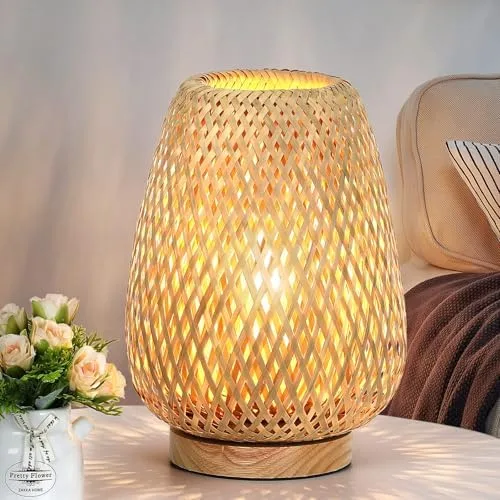 Woven Rattan Table Lamp