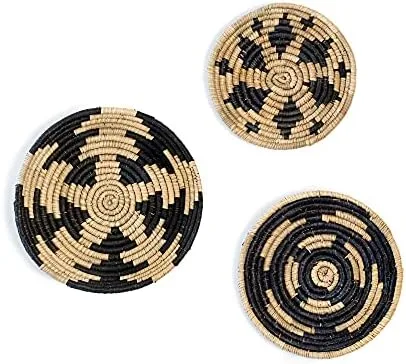 Woven Seagrass Wall Basket, Set of 3
